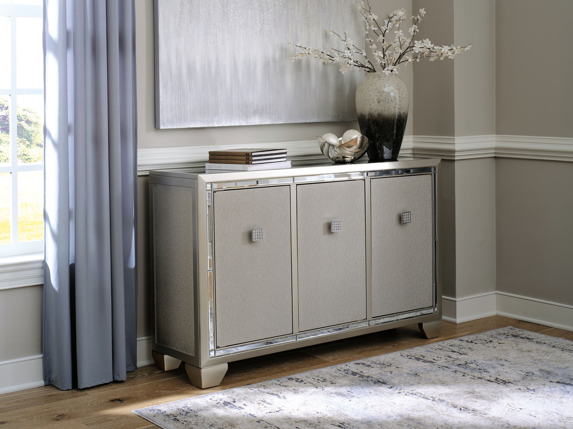 Chaseton - Champagne - Accent Cabinet - Hornell Furniture Outlet
