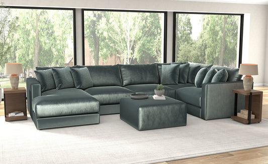 Remington - Modular Sofa And Cocktail Ottoman - Pine
