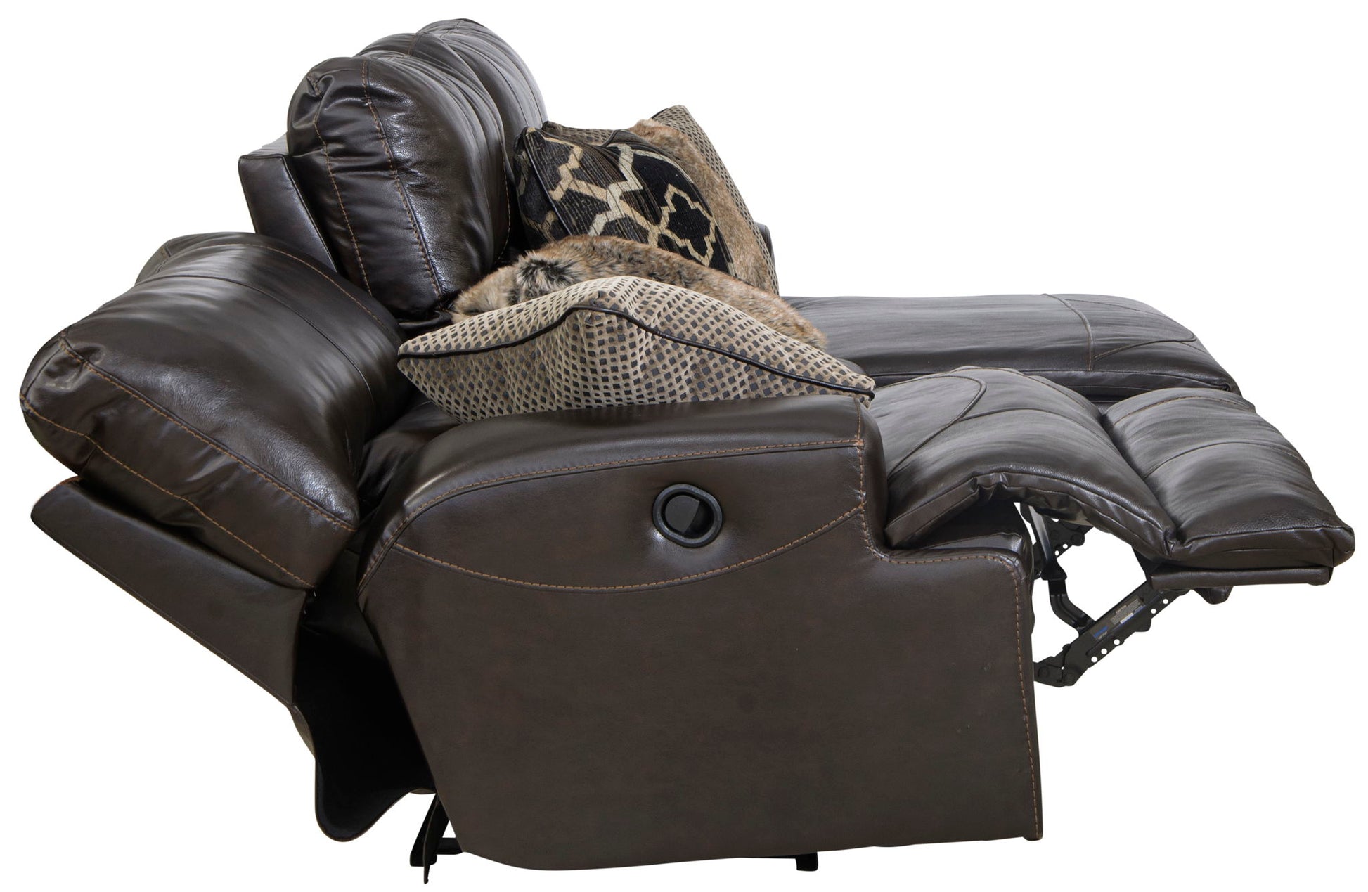 Como - 3 Piece Italian Leather Match Reclining Sectional - Hornell Furniture Outlet