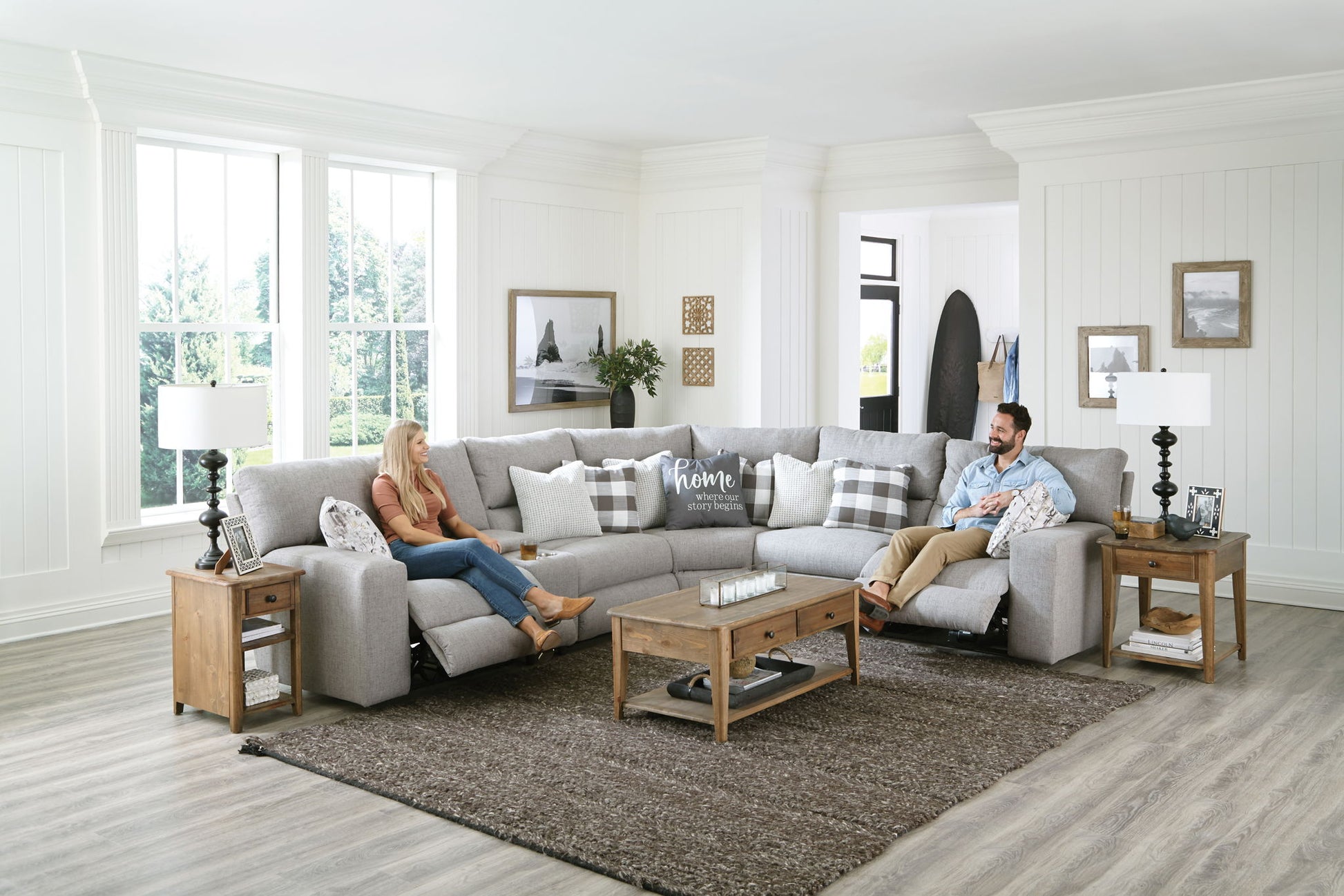 Rockport - Reclining Sectional - Hornell Furniture Outlet