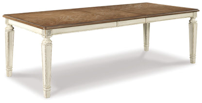 Realyn - Rectangular Dining Room Extension Table - Chipped White - Hornell Furniture Outlet