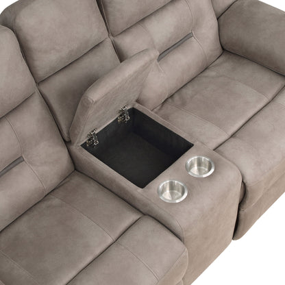 Abilene - 3 Piece Upholstery Living Room Set - Tan - Hornell Furniture Outlet
