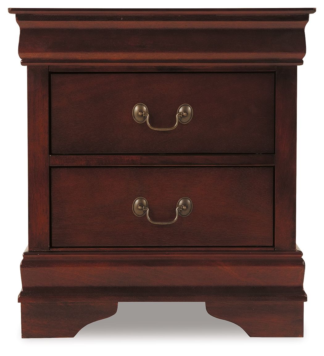 Alisdair - Reddish Brown - Two Drawer Night Stand - Hornell Furniture Outlet