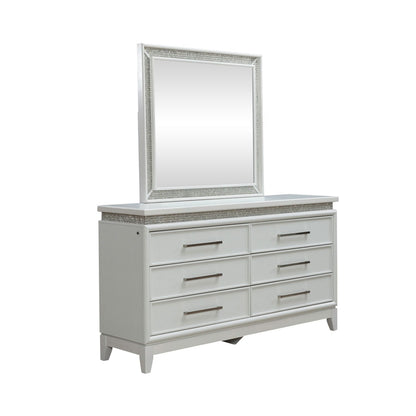 Reflections - Dresser & Mirror - White - Hornell Furniture Outlet