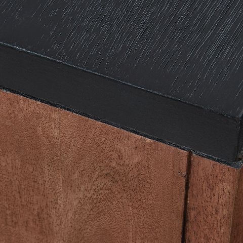 Kallari - Warm Brown / Black - Chair Side End Table - Hornell Furniture Outlet