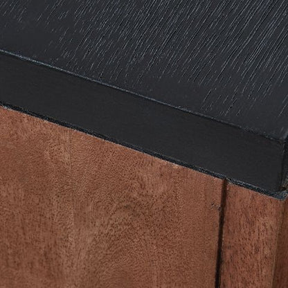 Kallari - Warm Brown / Black - Chair Side End Table - Hornell Furniture Outlet