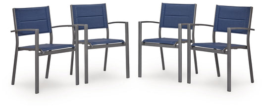 Rocky Creek - Sling Arm Chair (Set of 4) - Blue / Gray - Hornell Furniture Outlet