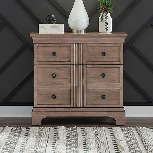 Haven Hills - Bedside Chest With Charging Station - Camel Beige - Hornell Furniture Outlet