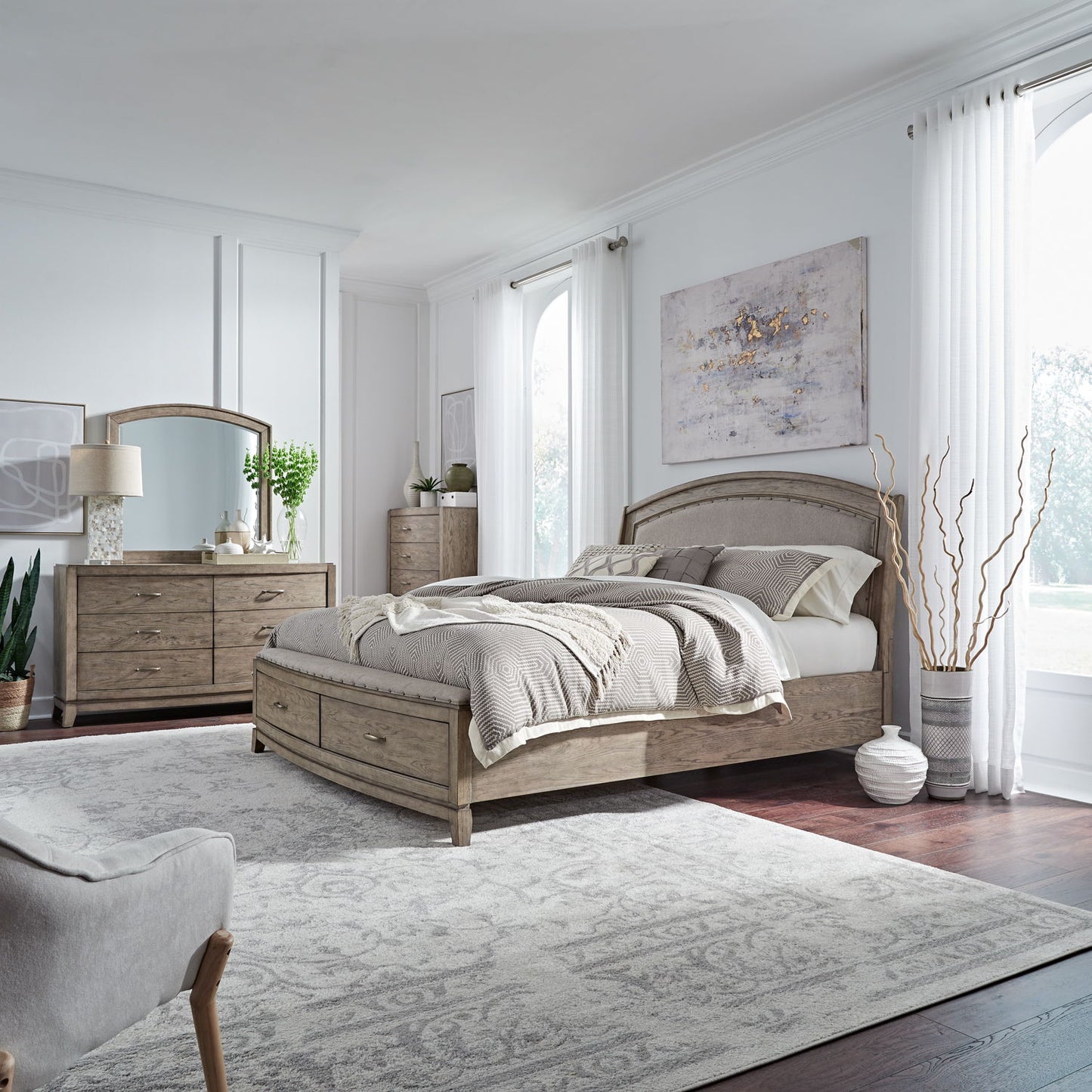 Avalon - Upholstered Bedroom Set - Hornell Furniture Outlet