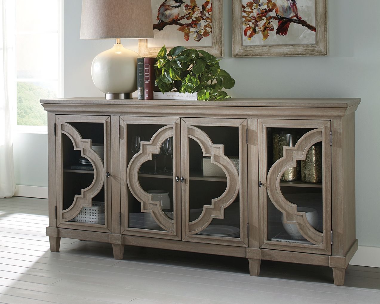 Fossil Ridge - Gray - Accent Cabinet - Hornell Furniture Outlet