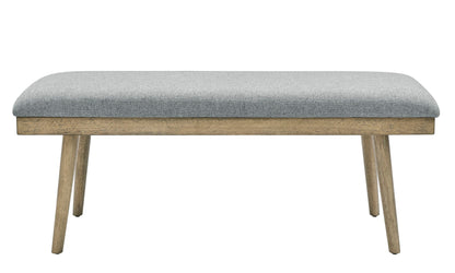 Vida - Polyester Dining Bench - Gray - Hornell Furniture Outlet