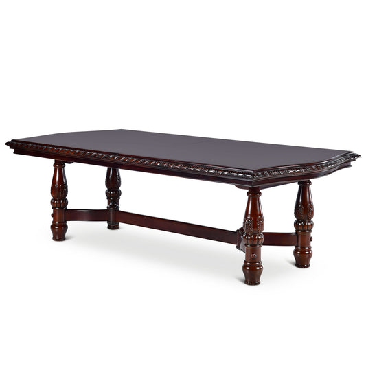 Antoinette - Ped Table With Leaf - Dark Brown - Hornell Furniture Outlet