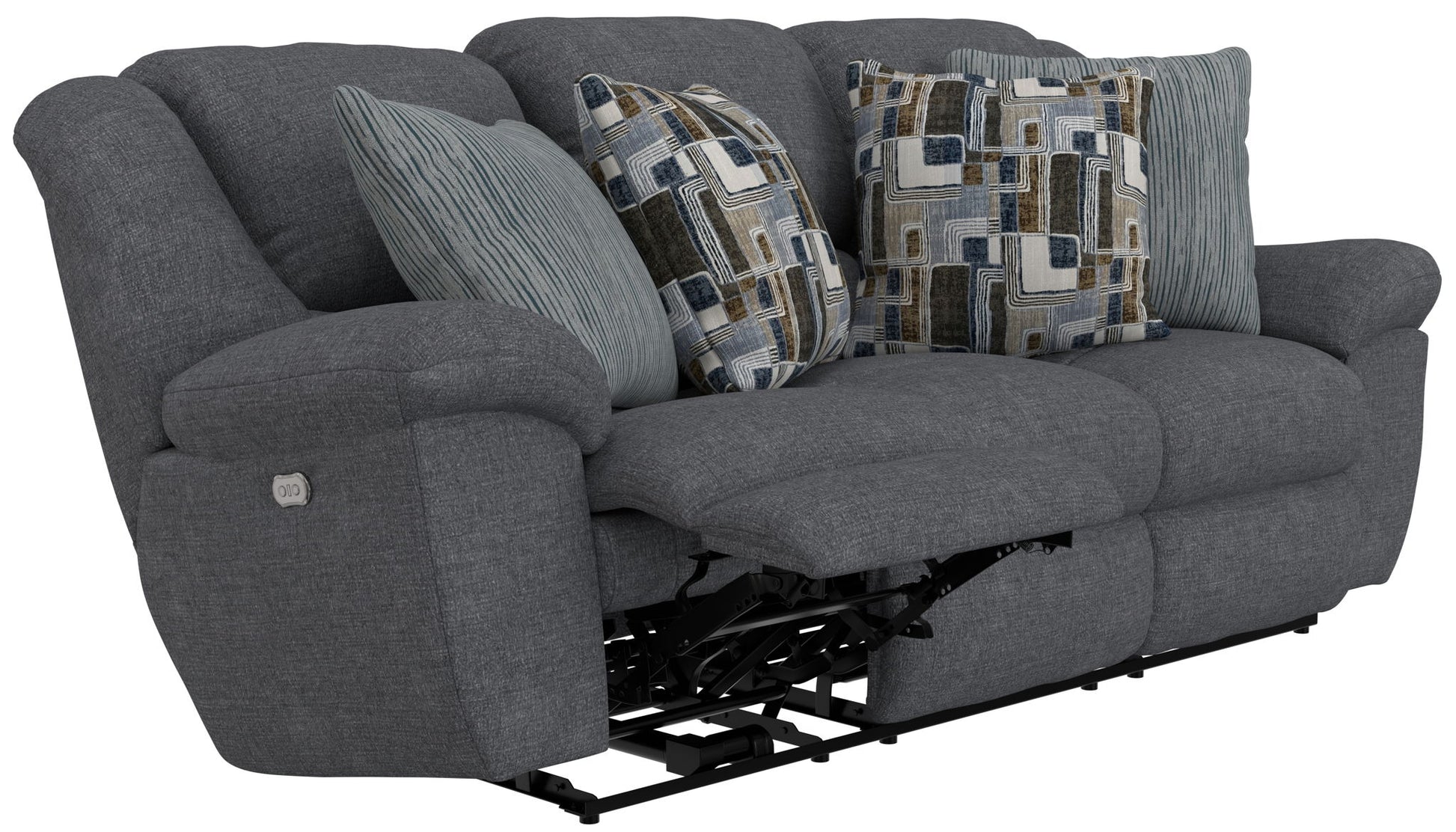 Trifecta - Sofa With 3 Recliners and Drop Down Table - Hornell Furniture Outlet