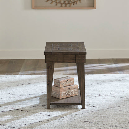 Arrowcreek - Chair Side Table - Dark Brown - Hornell Furniture Outlet