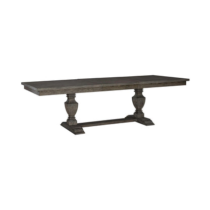 Westfield - Trestle Table - Dark Brown - Hornell Furniture Outlet