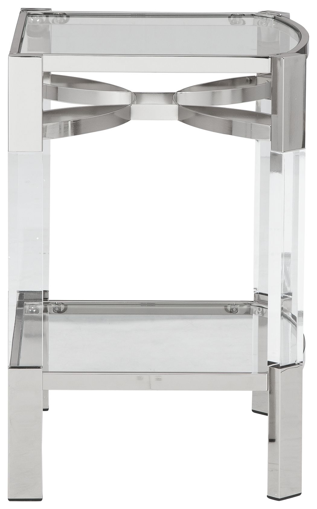 Chaseton - Clear / Silver Finish - Accent Table - Hornell Furniture Outlet