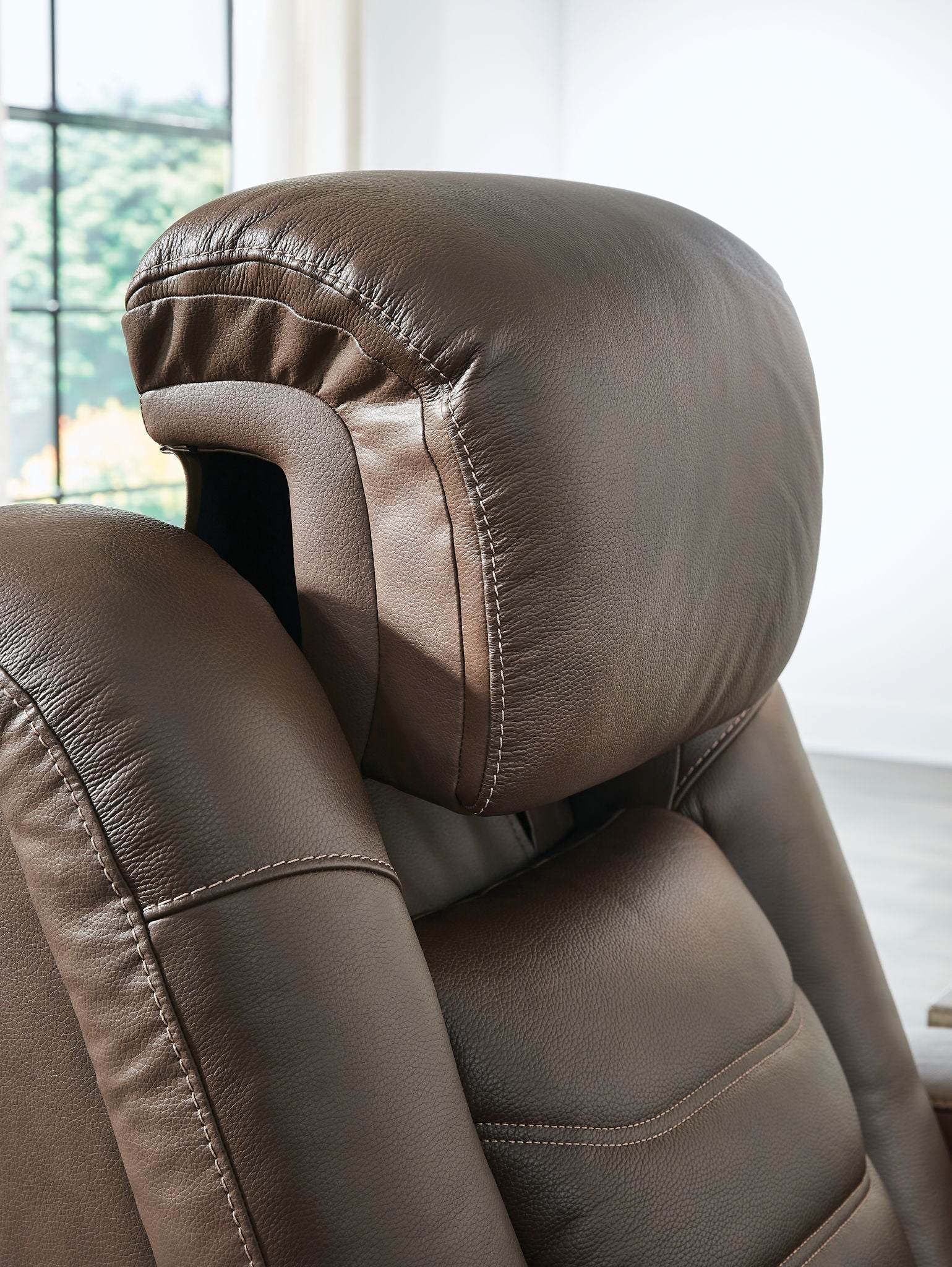 High Impact - Tobacco - Power Recliner / Adj Headrest - Hornell Furniture Outlet