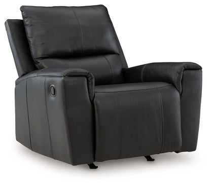 Glossmore - Black - Rocker Recliner - Hornell Furniture Outlet