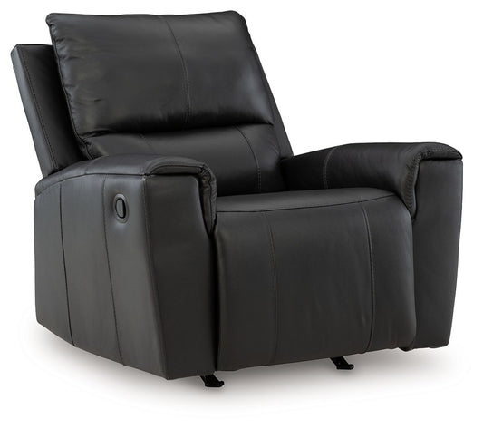 Glossmore - Black - Rocker Recliner - Hornell Furniture Outlet