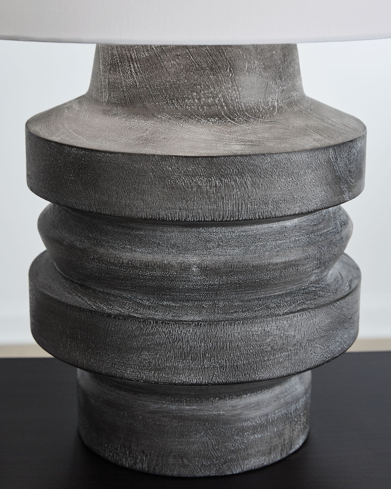 Wahida - Distressed Black - Poly Table Lamp - Hornell Furniture Outlet