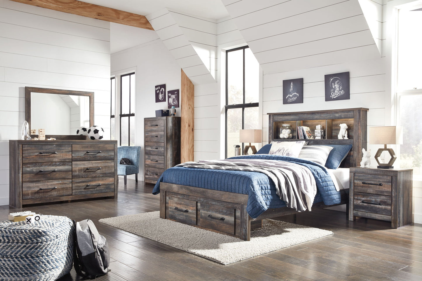 Drystan - Panel Bookcase Bed - Hornell Furniture Outlet