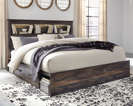 Drystan - Dresser, Mirror, Bookcase Bed Set - Hornell Furniture Outlet
