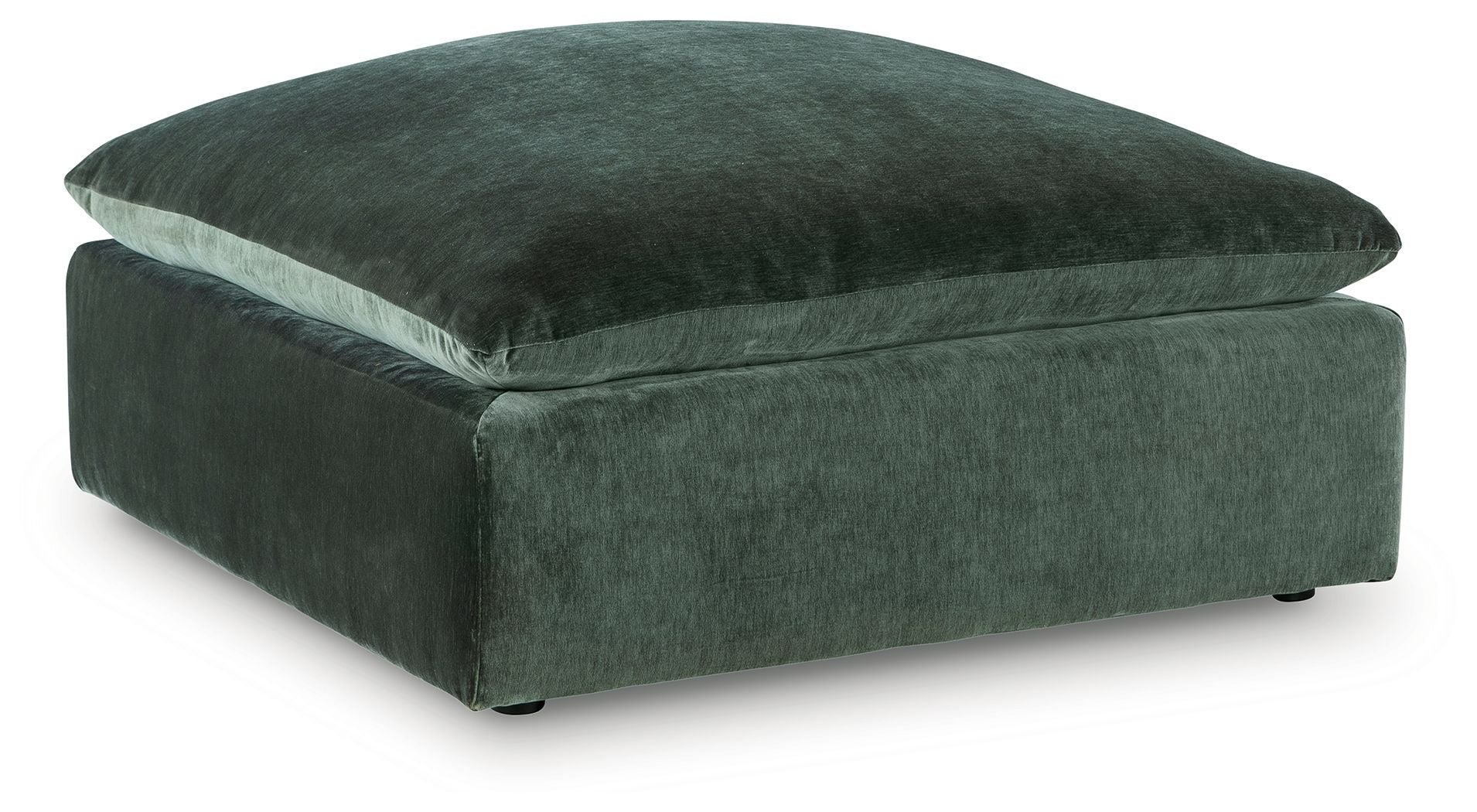 Carriage View - Oversized Accent Ottoman - Jade - Hornell Furniture Outlet