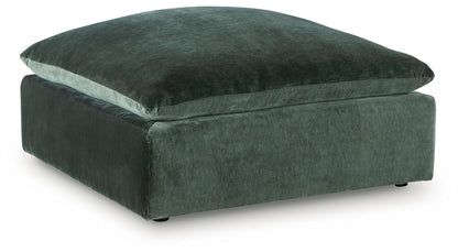 Carriage View - Oversized Accent Ottoman - Jade - Hornell Furniture Outlet
