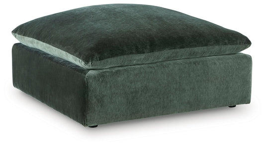 Carriage View - Oversized Accent Ottoman - Jade - Hornell Furniture Outlet