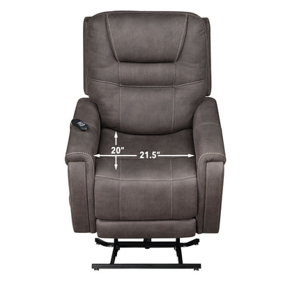 Brisbane - Power Lift Chair - Dark Gray - Hornell Furniture Outlet