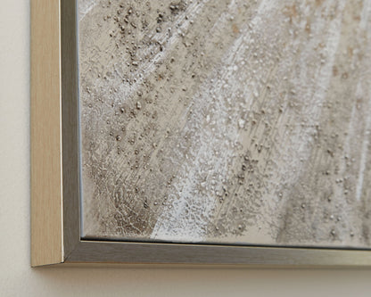 Waldard - Gray / Taupe / White - Wall Art - Hornell Furniture Outlet