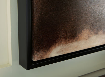 Drewland - Black / Brown / Orange - Wall Art - Hornell Furniture Outlet