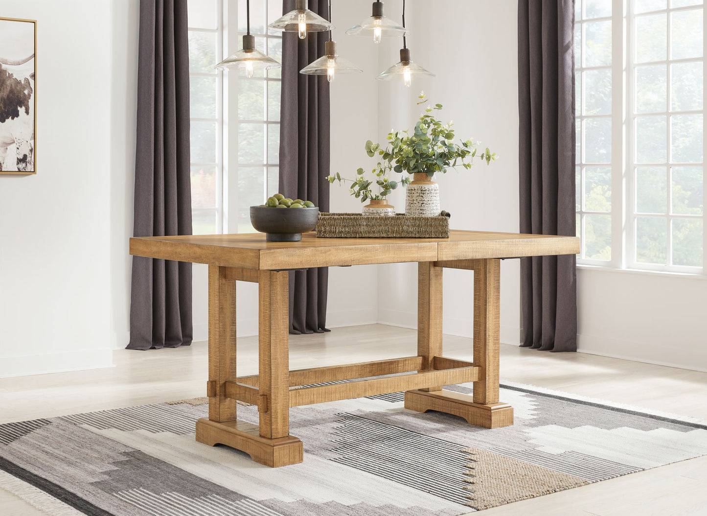Havonplane - Brown - Rectangular Dining Room Counter Extension Table - Hornell Furniture Outlet