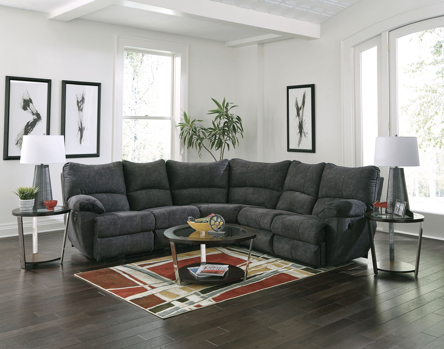 Shane - 2 Piece Reclining Sectional - Hornell Furniture Outlet