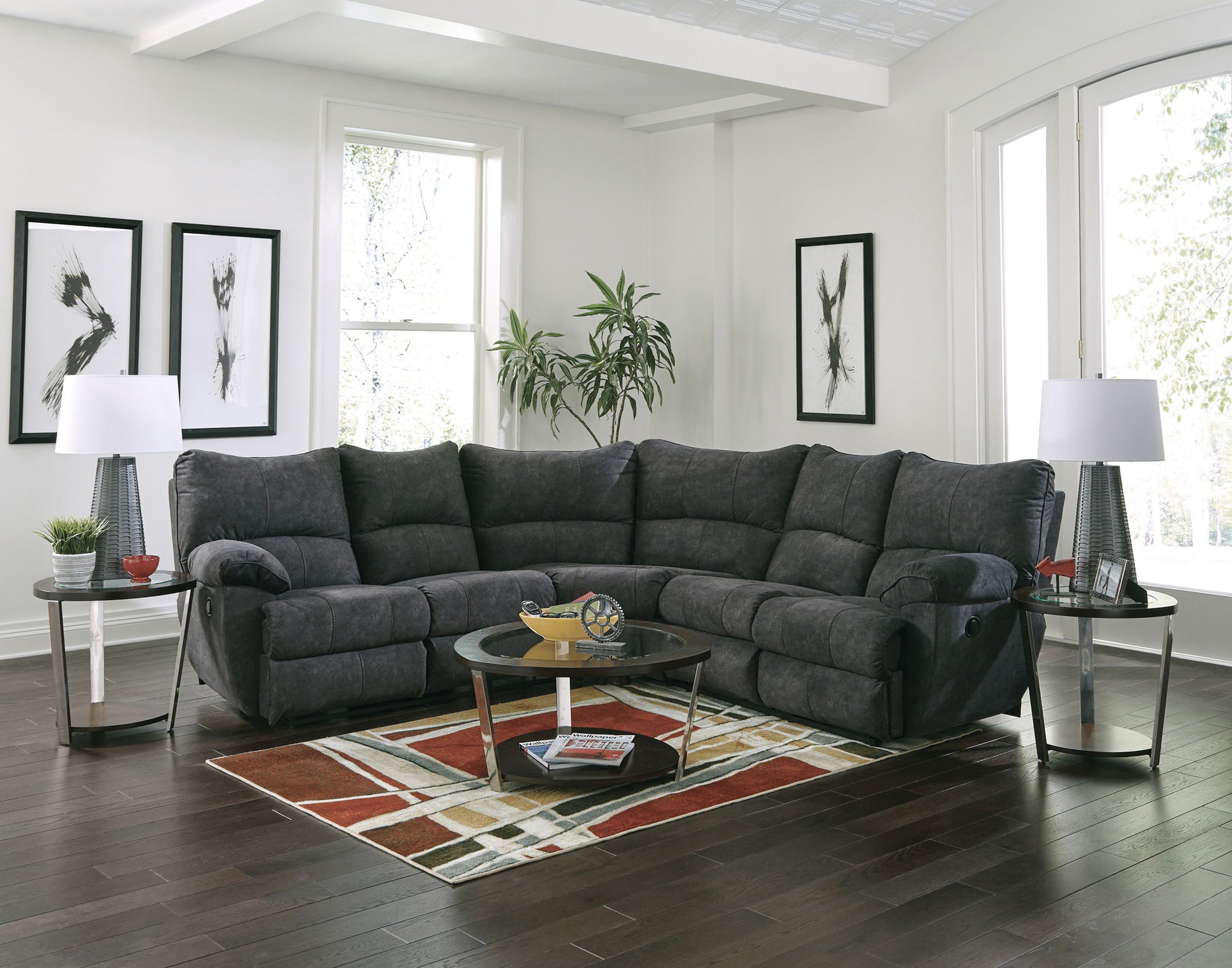 Shane - 2 Piece Reclining Sectional - Hornell Furniture Outlet