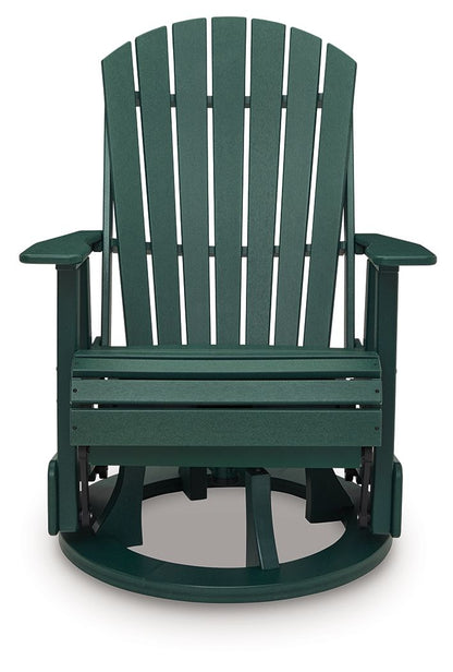 Shell Beach - Swivel Glider Chair - Green - Hornell Furniture Outlet