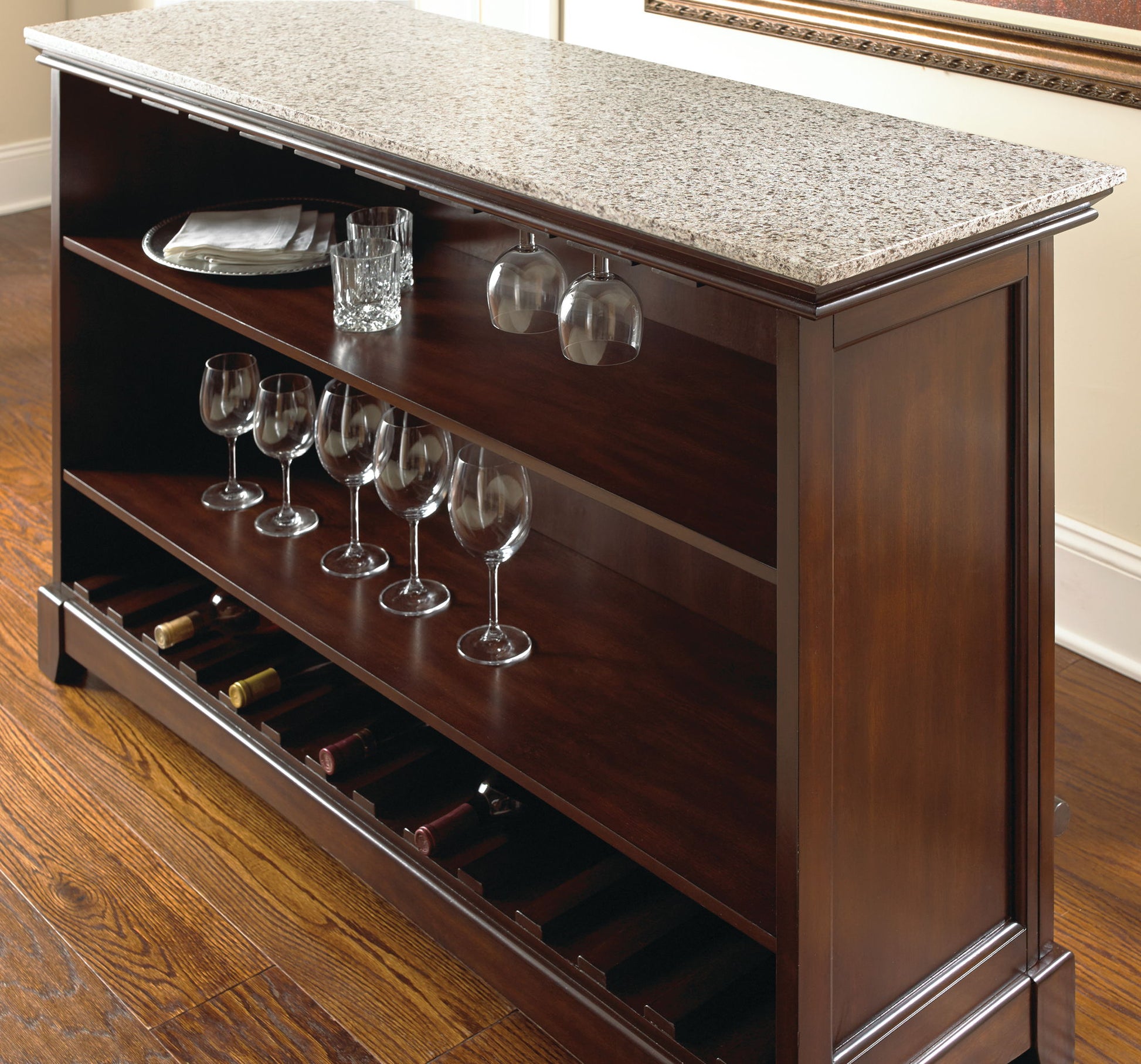Newbury - Silverstone Top Bar Unit - Dark Brown - Hornell Furniture Outlet