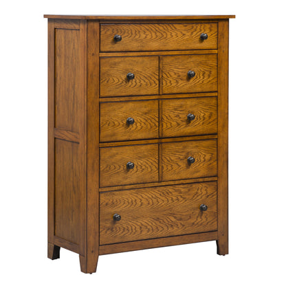Grandpas Cabin - 5 Drawer Chest - Light Brown - Hornell Furniture Outlet