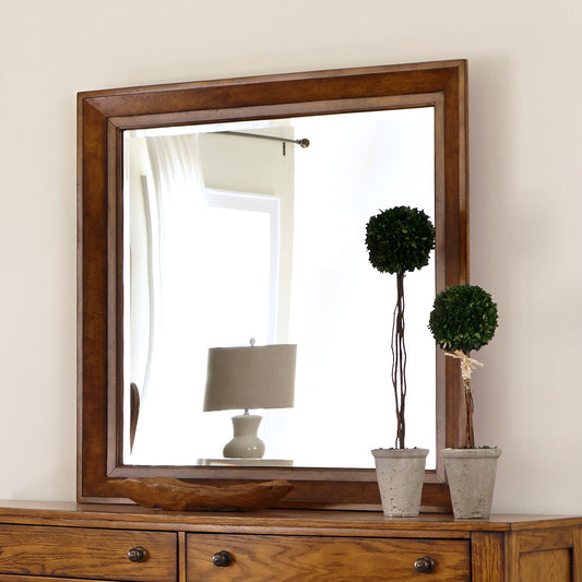 Grandpas Cabin - 42" Mirror - Light Brown - Hornell Furniture Outlet