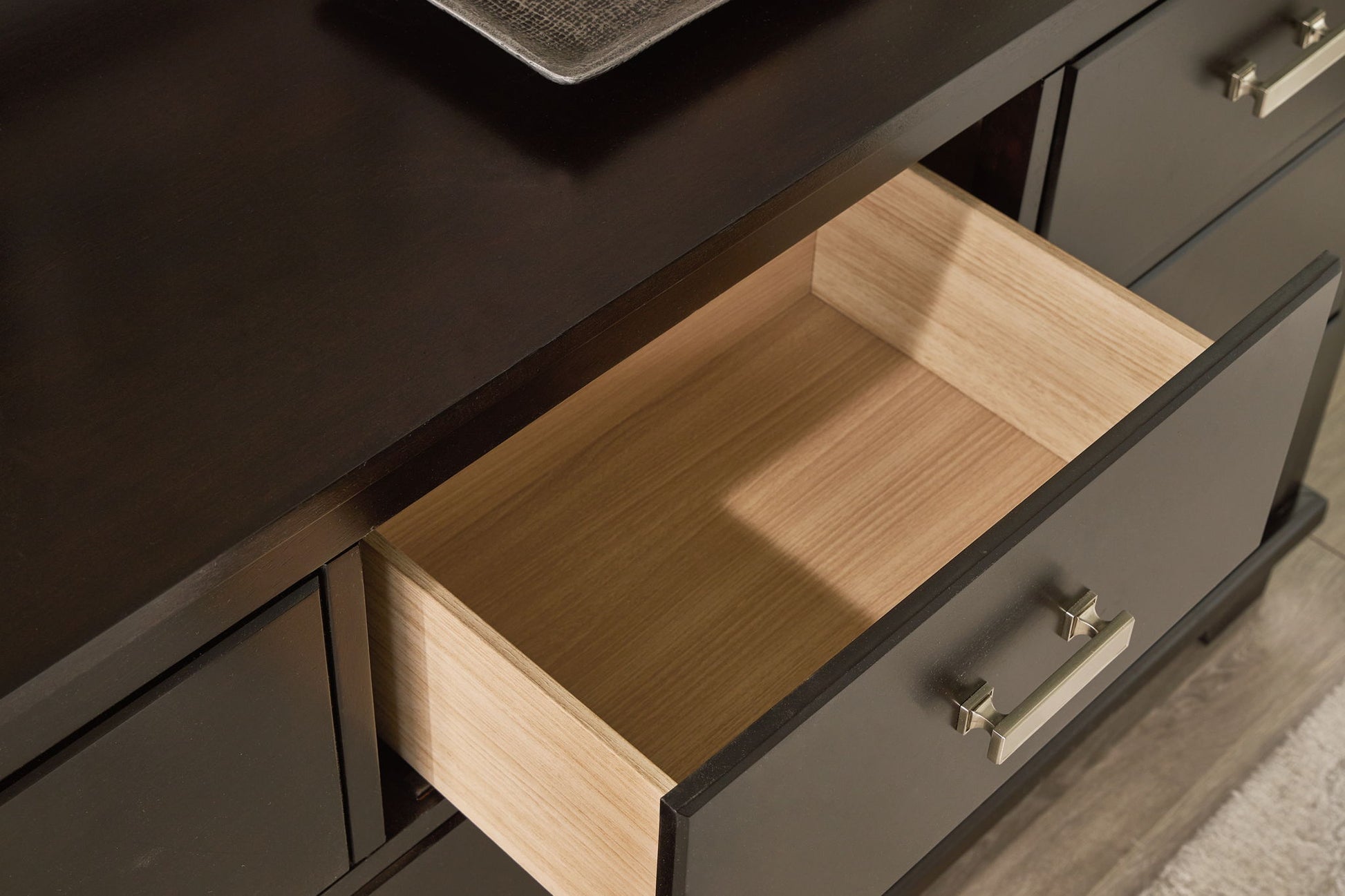 Covetown - Dresser And Mirror - Dark Brown - Hornell Furniture Outlet