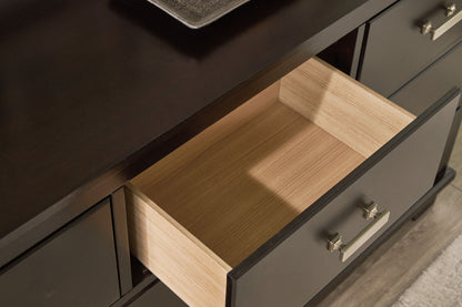 Covetown - Dresser And Mirror - Dark Brown - Hornell Furniture Outlet