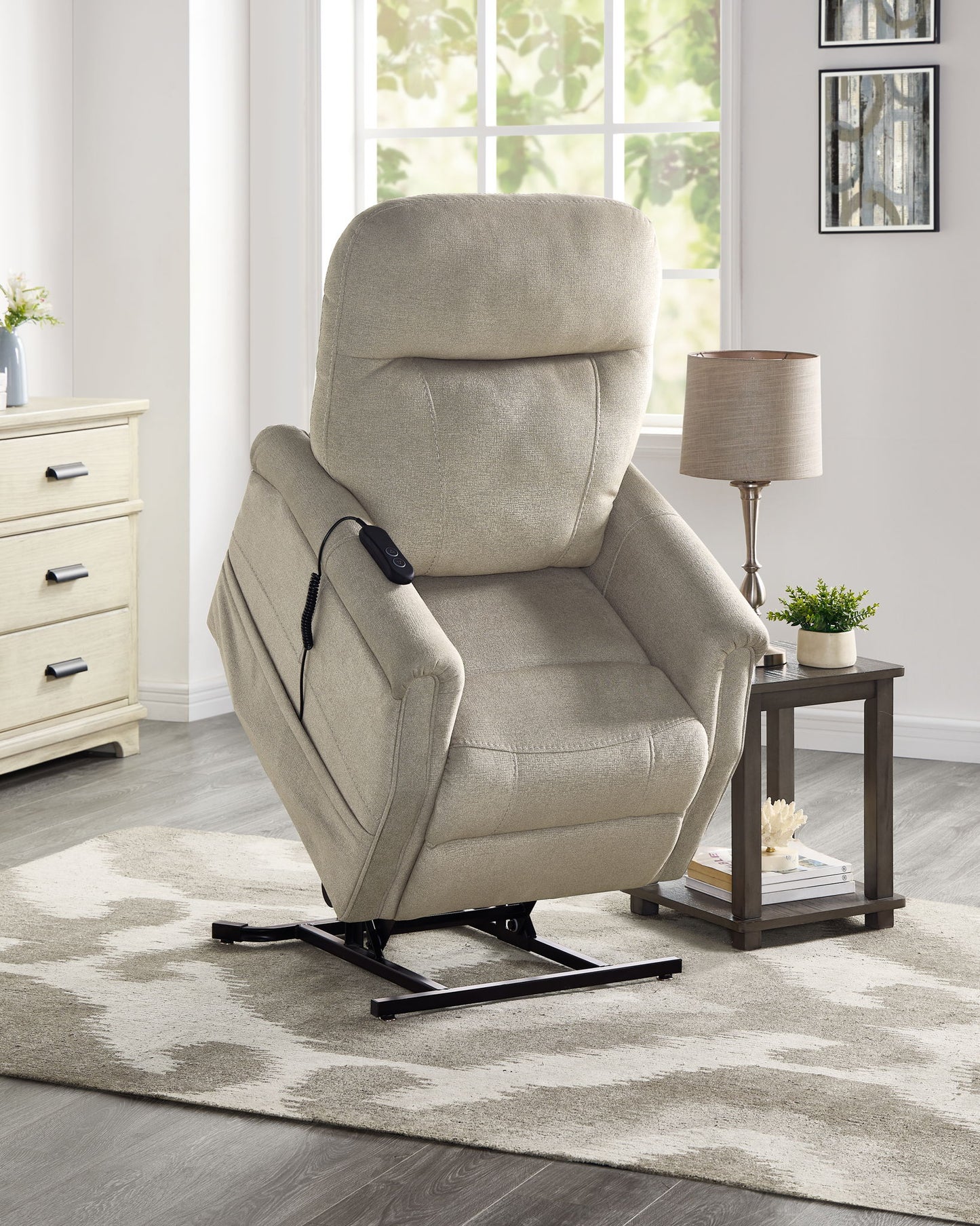 Rhodes - Power Lift Chair - Tan - Hornell Furniture Outlet