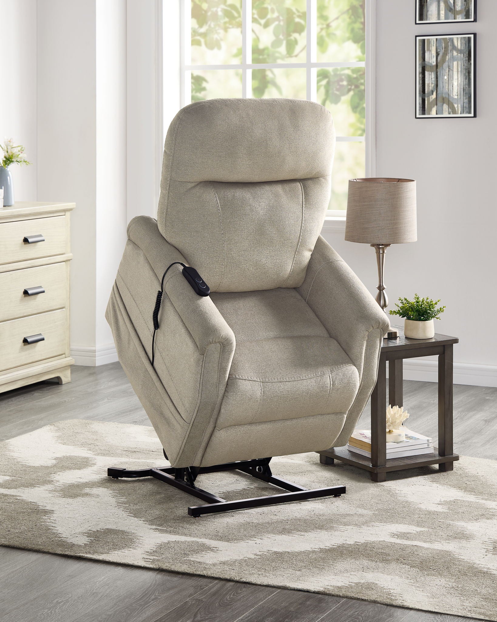 Rhodes - Power Lift Chair - Tan - Hornell Furniture Outlet