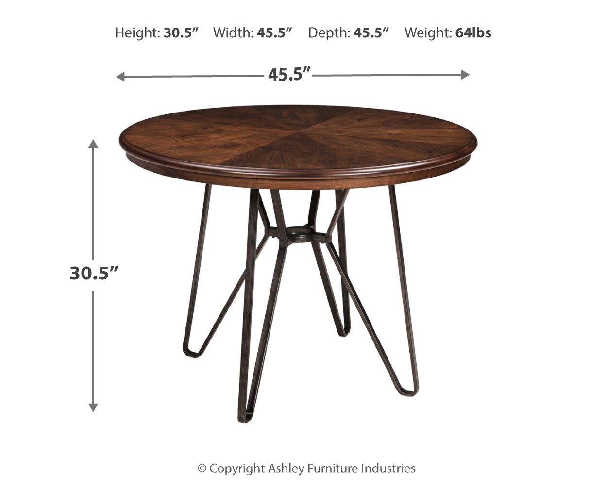 Centiar - Brown - Round Dining Room Table - Hornell Furniture Outlet