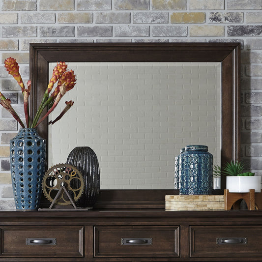 Saddlebrook - Mirror - Dark Brown - Hornell Furniture Outlet