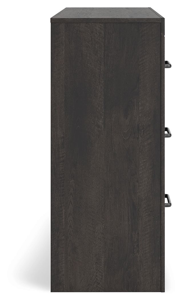 Hollivern - Dark Gray - Six Drawer Dresser - Hornell Furniture Outlet