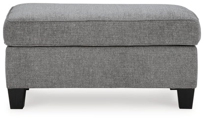 Mathonia - Smoke - Ottoman - Hornell Furniture Outlet
