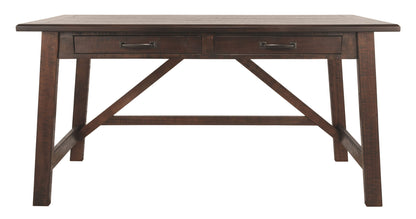 Baldridge - Rustic Brown - Home Office Large Leg Desk - Hornell Furniture Outlet