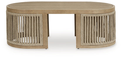 Serena Shores - Beige - Rectangular Cocktail Table - Hornell Furniture Outlet