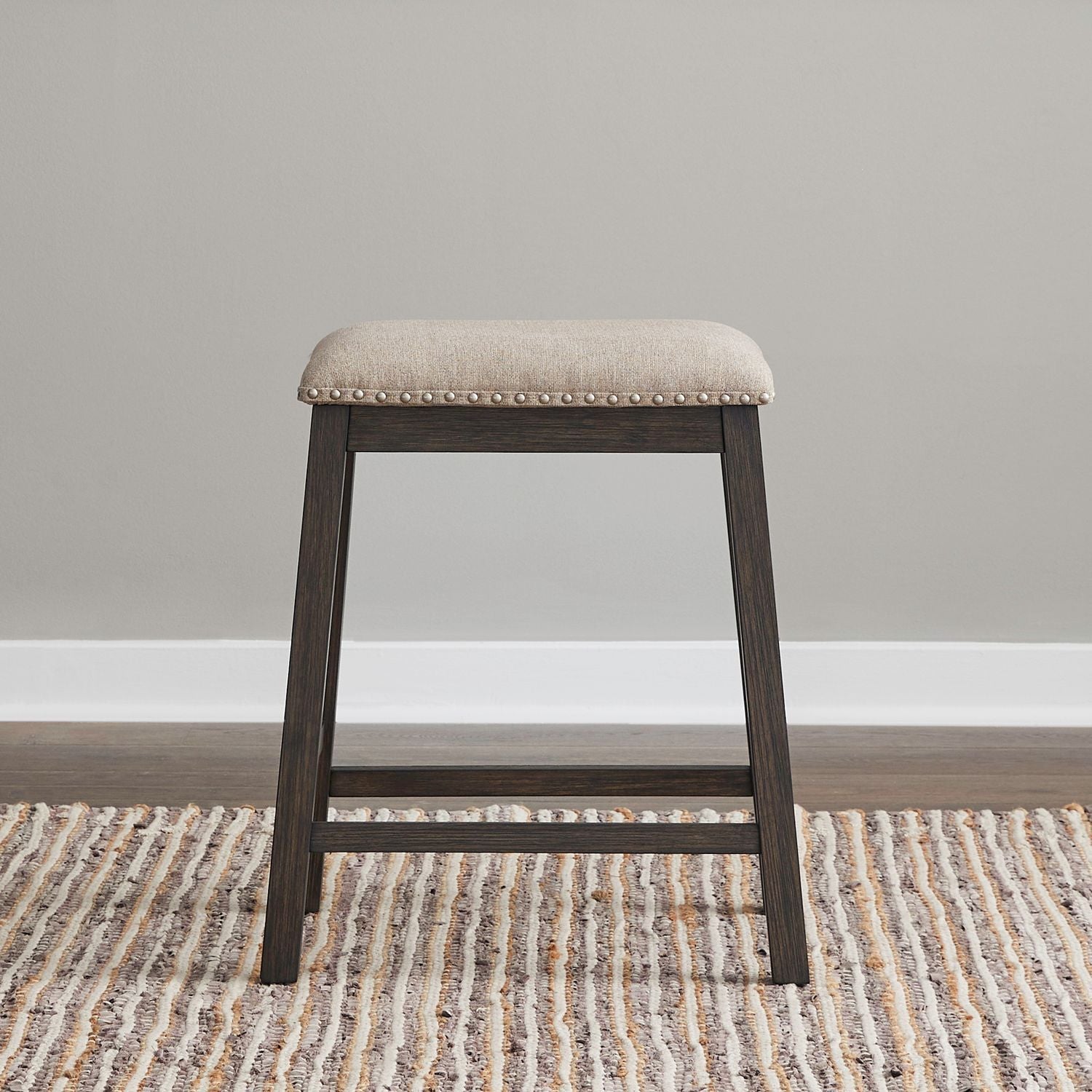 Harrison - Upholstered Console Stool - Brown - Hornell Furniture Outlet